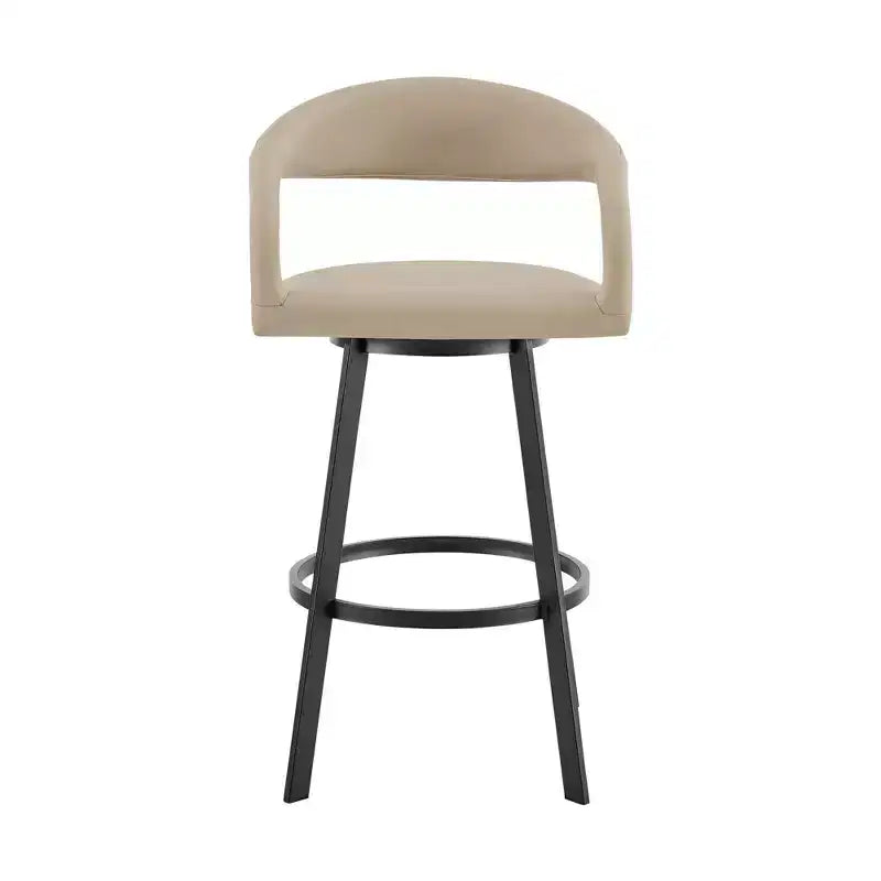 26-inch faux leather swivel bar stool