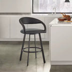 Tabouret de bar pivotant en similicuir de 26 pouces