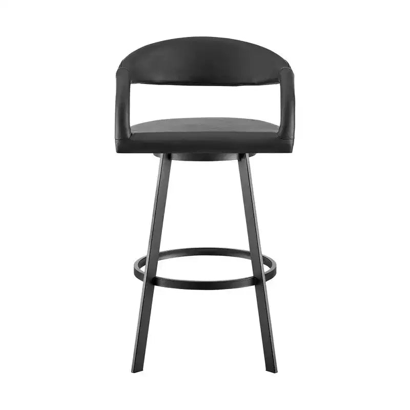 26-inch faux leather swivel bar stool