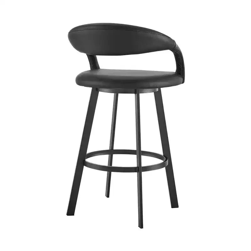 26-inch faux leather swivel bar stool