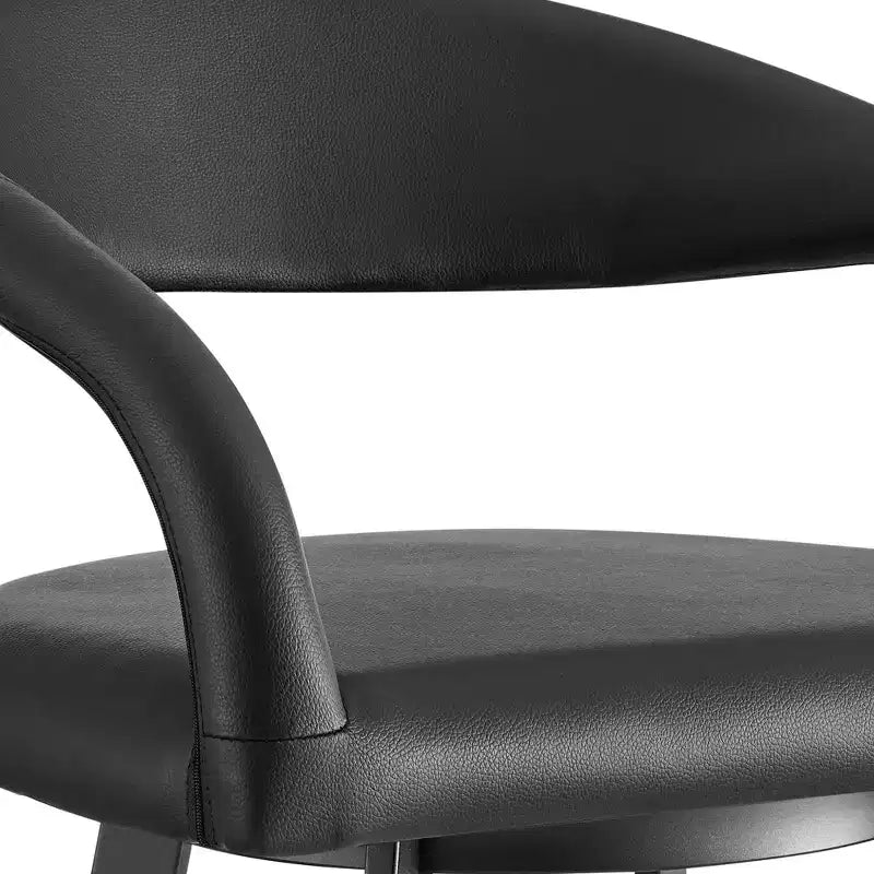 26-inch faux leather swivel bar stool