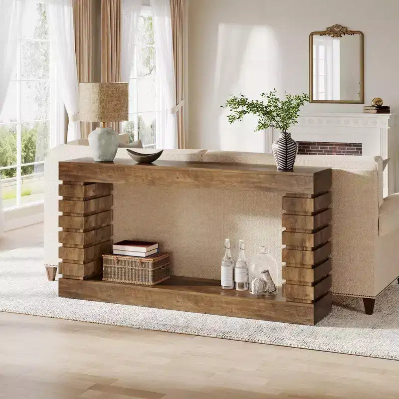 Table console rectangulaire en bois 70.87
