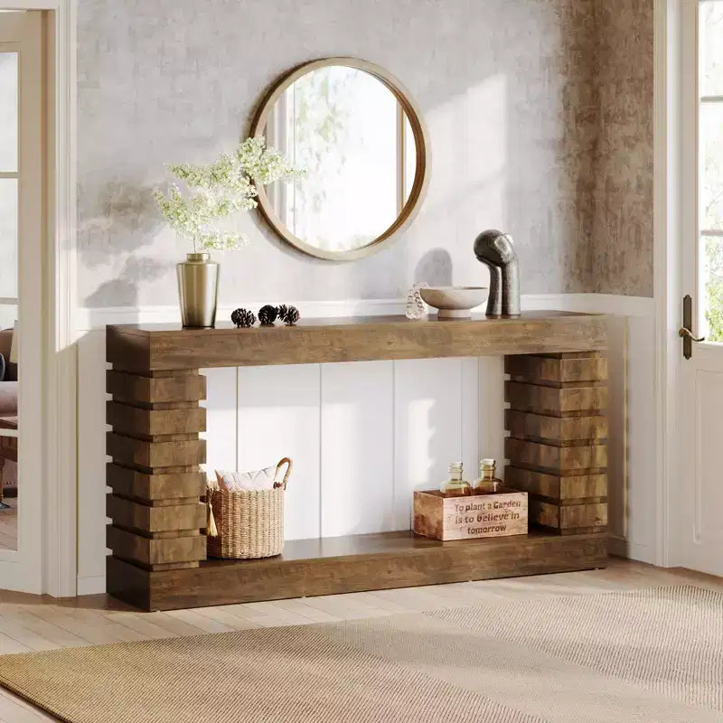 Table console rectangulaire en bois 70.87