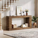 70. 87 Table console rectangulaire en bois