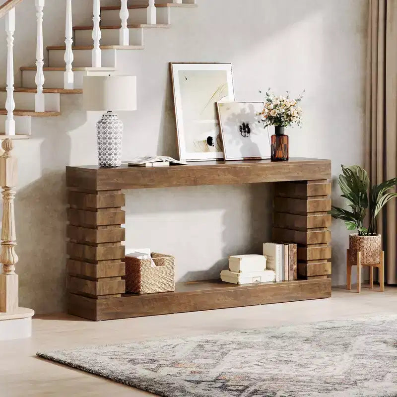 Table console rectangulaire en bois 70.87