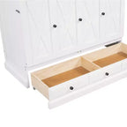 Lit escamotable mural Queen/Double en bois, lit-armoire pliable peu encombrant avec station de charge USB et tiroirs de rangement