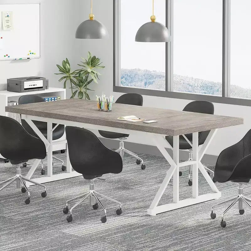 Table de conférence 6 pieds, 180 L x 80 l x 75 H cm