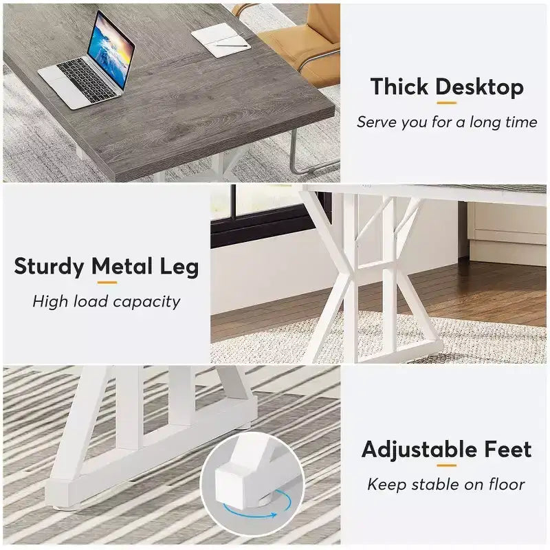 Table de conférence 6 pieds, 180 L x 80 l x 75 H cm