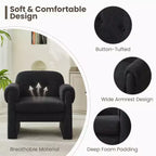 Fauteuil d'appoint rembourré Downy Fluffy Cloud, Fauteuil pour Chambre, Salle de réception, Salle de lecture, Salon