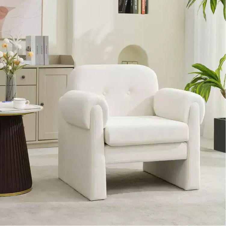 Hyleory Downy Fluffy Cloud Upholstered Accent Chair,Armchair for Bedroom Reception Area Reading Room Living Room