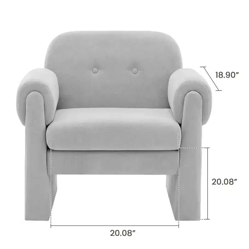 Fauteuil d'appoint rembourré Downy Fluffy Cloud, fauteuil pour chambre à coucher, hall d'accueil, salle de lecture, salon