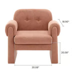 Fauteuil d'appoint rembourré Downy Fluffy Cloud, Fauteuil pour Chambre, Salle de réception, Salle de lecture, Salon