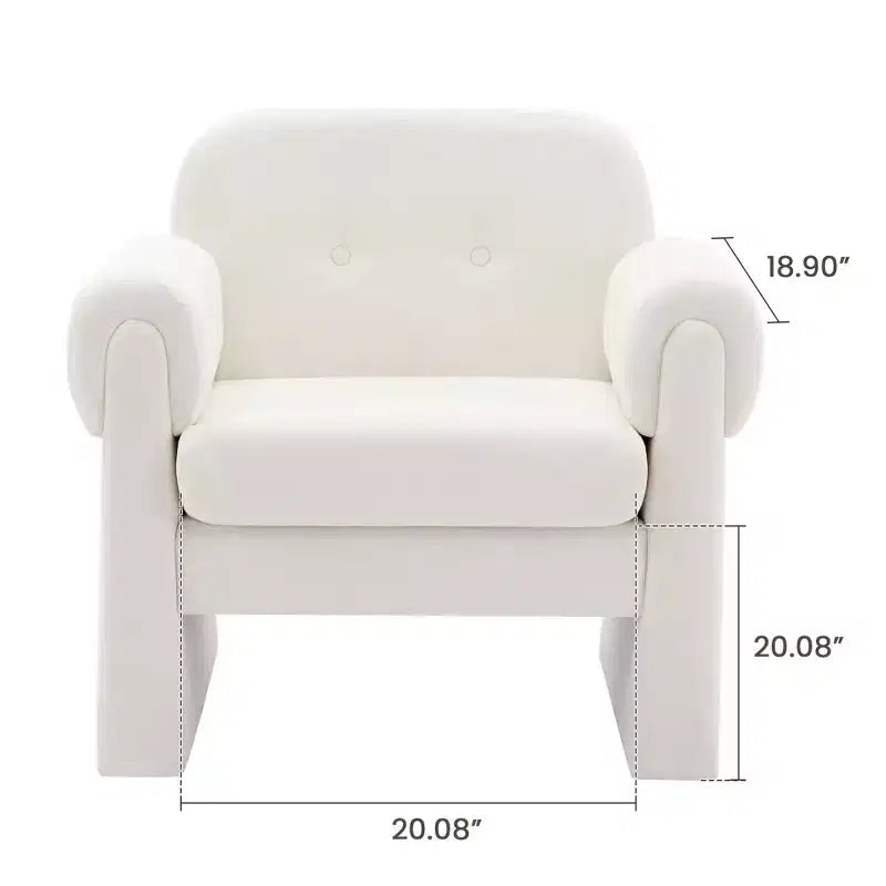 Fauteuil d'appoint rembourré Downy Fluffy Cloud, fauteuil pour chambre à coucher, hall d'accueil, salle de lecture, salon