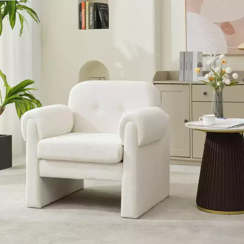 Downy Fluffy Cloud Upholstered Accent Chair,Armchair for Bedroom Reception Area Reading Room Living Room