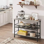 Console, table de canapé à 3 niveaux, table d'entrée étroite avec rangement, 43 pouces derrière le canapé, table de couloir industrielle, gris rustique