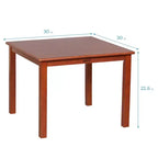 Table carrée en bois dur de 30 po x 30 po avec pieds de 22 po, Meubles pour enfants