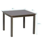 Table carrée en bois dur de 30 po x 30 po avec pieds de 22 po, Meubles pour enfants
