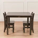 Table carrée en bois dur de 30 po x 30 po avec pieds de 22 po, Meubles pour enfants
