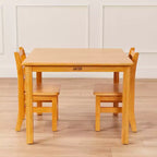 Table carrée en bois dur de 30 po x 30 po avec pieds de 22 po, Meubles pour enfants