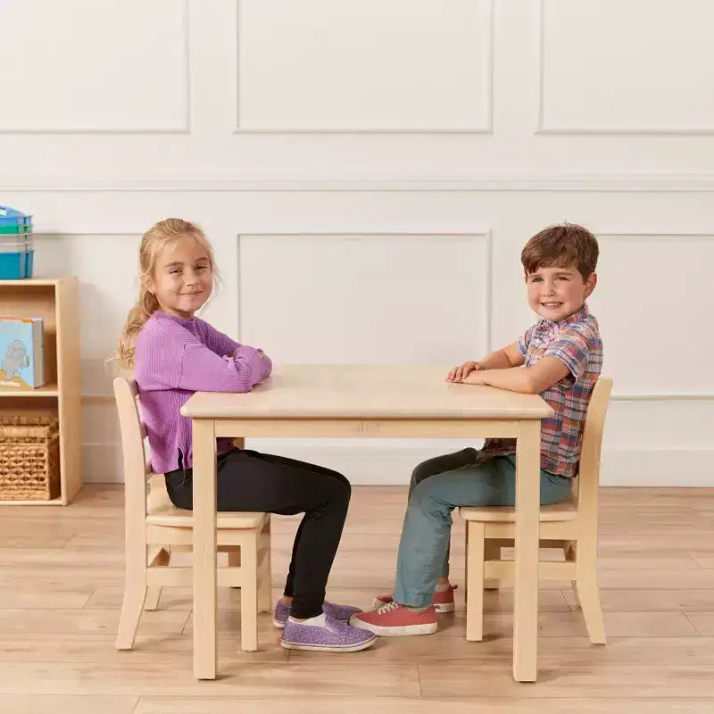 30in x 30in Square Hardwood Table with 22in Legs, Childrens Furniture