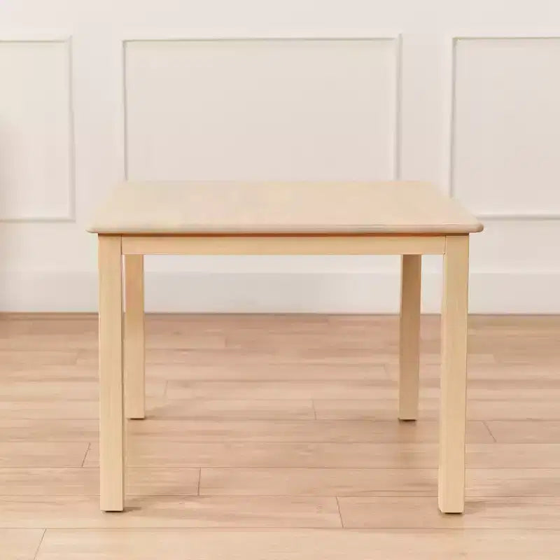 Table carrée en bois dur de 30 po x 30 po avec pieds de 22 po, Meubles pour enfants