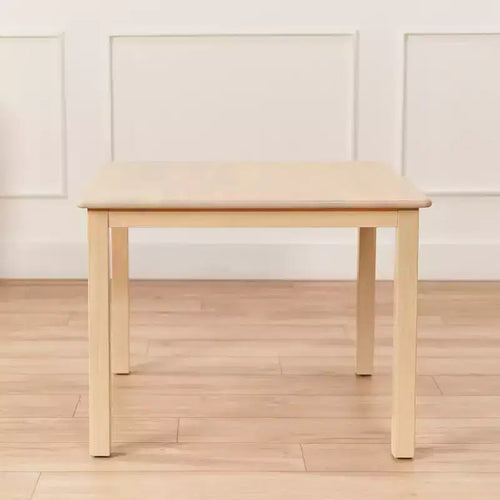 Table carrée en bois dur de 30 po x 30 po avec pieds de 22 po, Meubles pour enfants