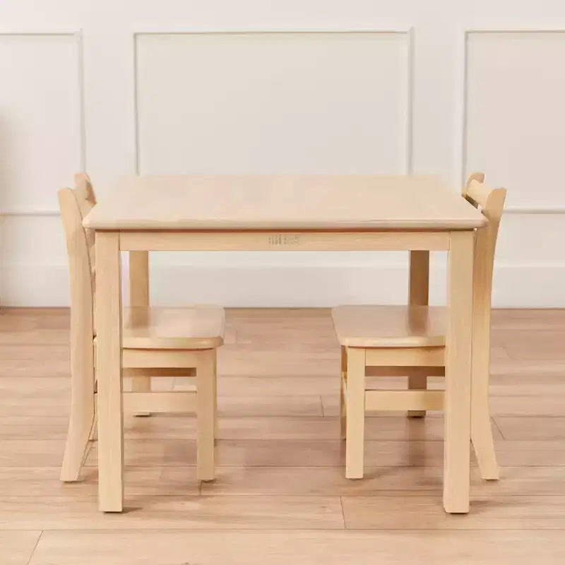 30in x 30in Square Hardwood Table with 22in Legs, Childrens Furniture
