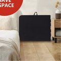 Table pliante rectangulaire noire de 1,80 m en plastique HDPE, pour intérieur et extérieur, avec pieds en acier