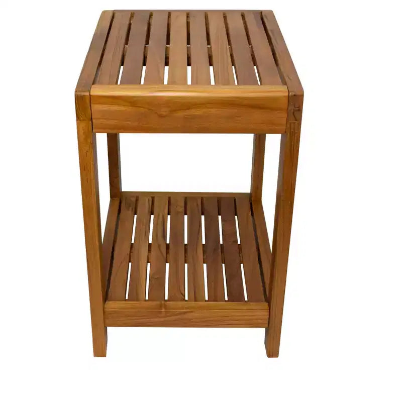 Banc de spa de douche et de bain naturel 18 avec étagère
