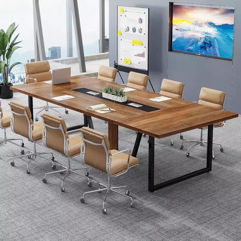 Table de conférence de 2,4 m pour 10 personnes pour réunion de bureau