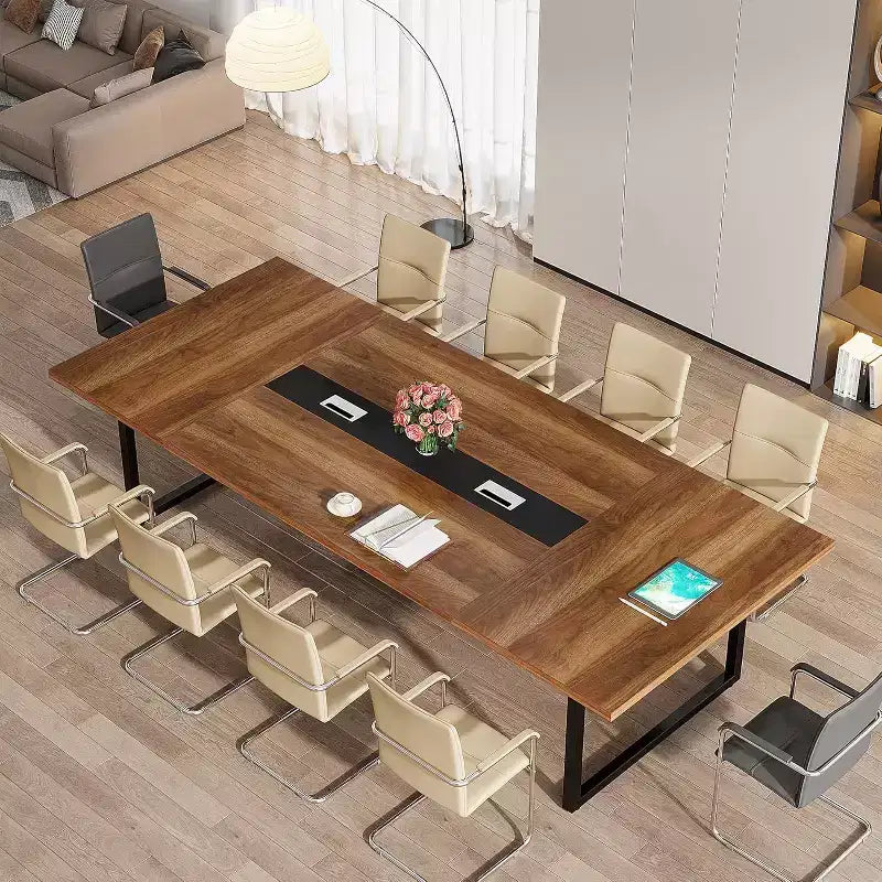 Table de conférence de 2,4 m pour 10 personnes pour réunion de bureau