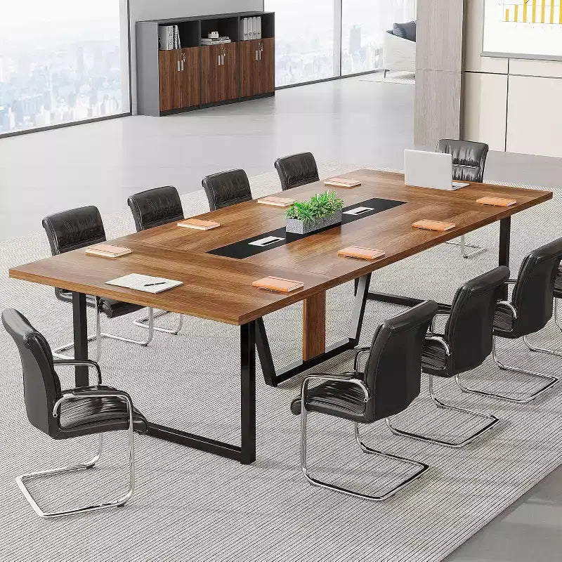 Table de conférence de 2,4 m pour 10 personnes pour réunion de bureau