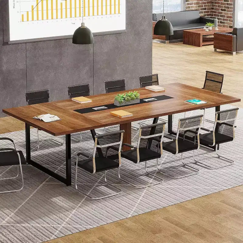 Table de conférence de 2,4 m pour 10 personnes pour réunion de bureau