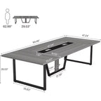 Table de conférence de 2,4 m pour 10 personnes pour réunion de bureau