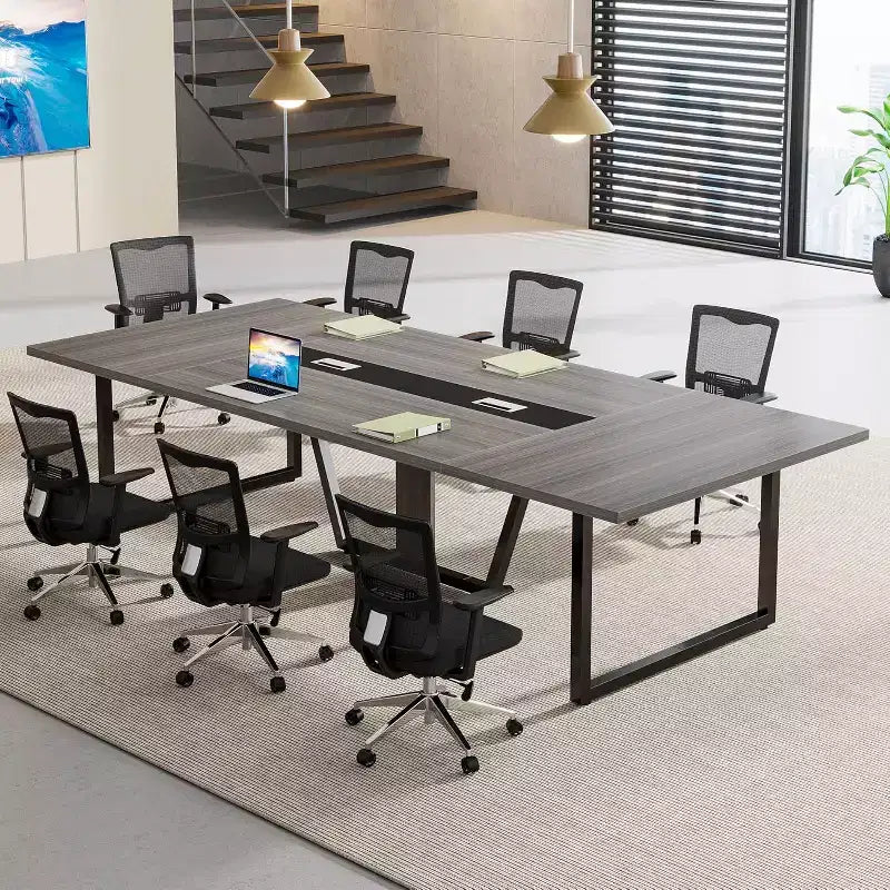 Table de conférence de 2,4 m pour 10 personnes pour réunion de bureau
