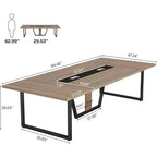 Table de conférence de 2,4 m pour 10 personnes pour réunion de bureau