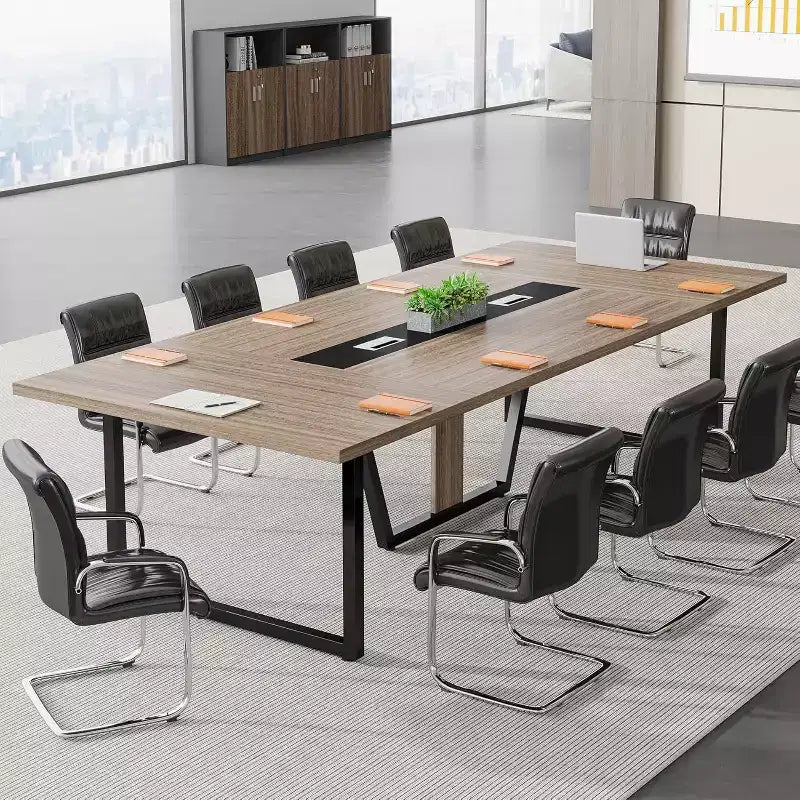 Table de conférence de 2,4 m pour 10 personnes pour réunion de bureau
