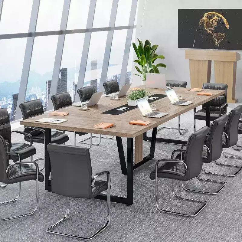 Table de conférence de 2,4 m pour 10 personnes pour réunion de bureau