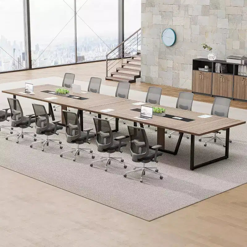 Table de conférence de 2,4 m pour 10 personnes pour réunion de bureau