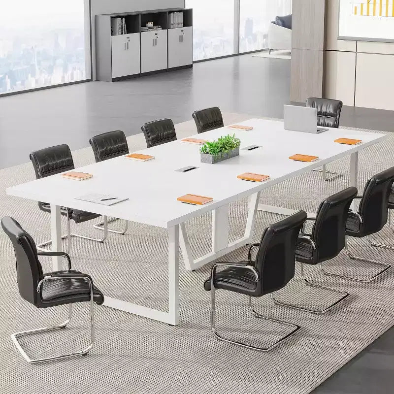 Table de conférence de 2,4 m pour 10 personnes pour réunion de bureau