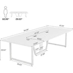 Table de conférence de 2,4 m pour 10 personnes pour réunion de bureau