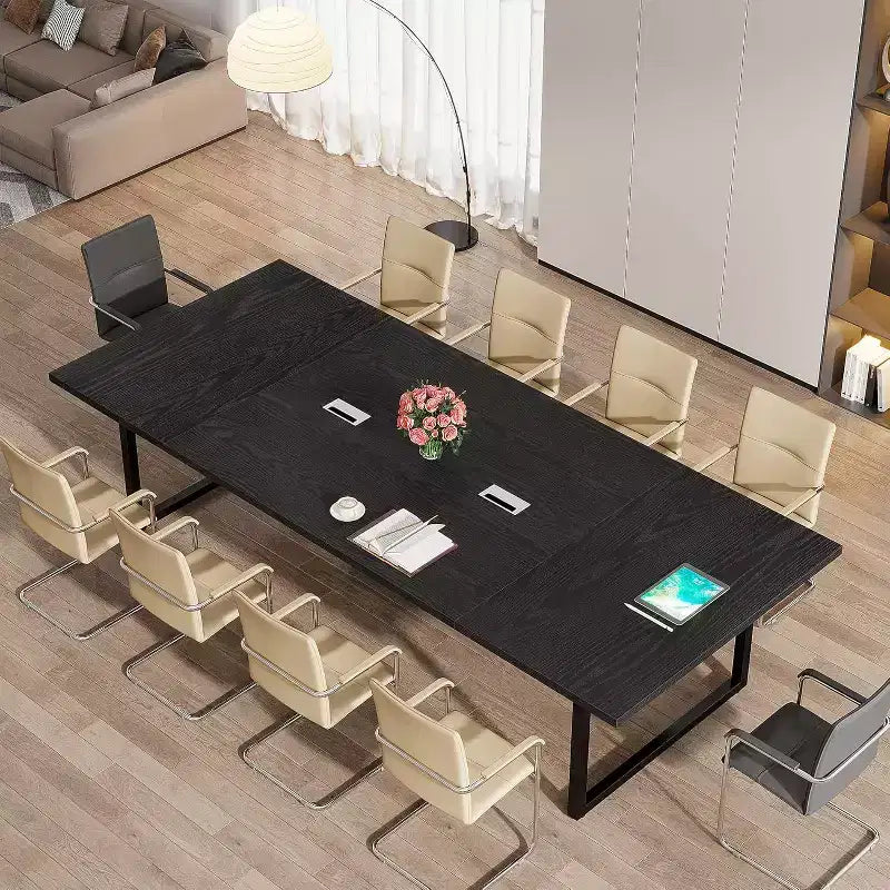 Table de conférence de 2,4 m pour 10 personnes pour réunion de bureau