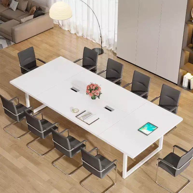 Table de conférence de 2,4 m pour 10 personnes pour réunion de bureau