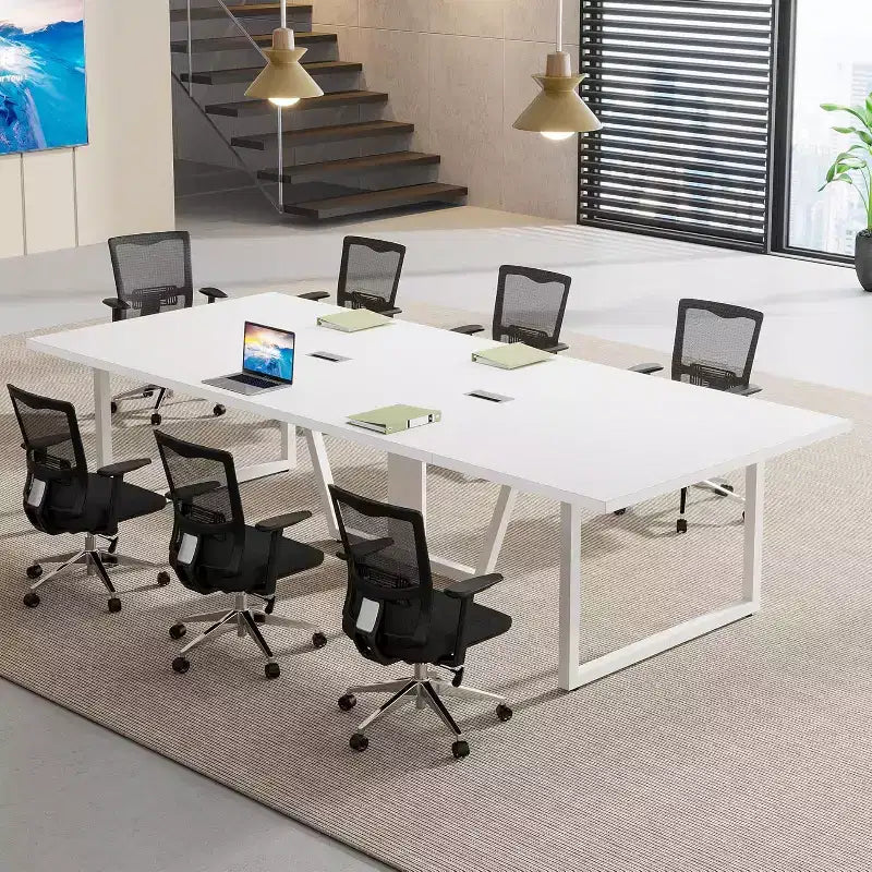 Table de conférence de 2,4 m pour 10 personnes pour réunion de bureau