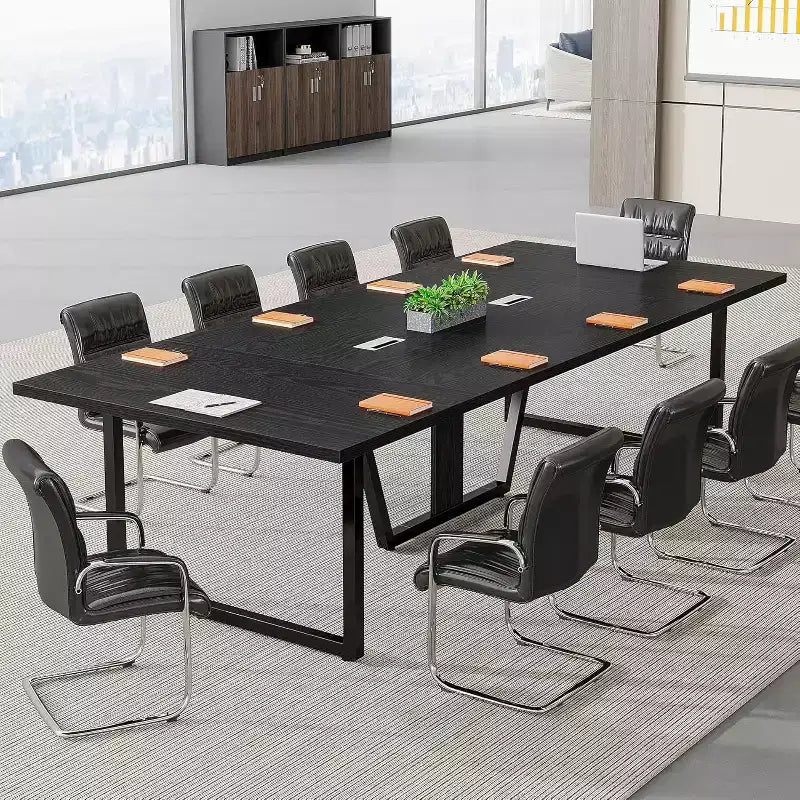 Table de conférence de 2,4 m pour 10 personnes pour réunion de bureau