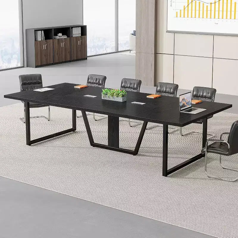 Table de conférence de 2,4 m pour 10 personnes pour réunion de bureau