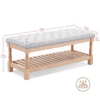 44. Banc de rangement surdimensionné en velours côtelé de 3 pouces, en bois massif, pour chambre à coucher, salon et nurserie