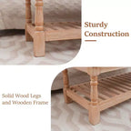 44. Banc de rangement surdimensionné en velours côtelé de 3 pouces, en bois massif, pour chambre à coucher, salon et nurserie