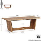 70. Bureau d'ordinateur de direction de 87 pouces avec piédestal en bois massif