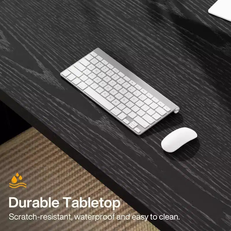 70.87-Inch Executive Computer Desk with Solid Wooden Pedestal